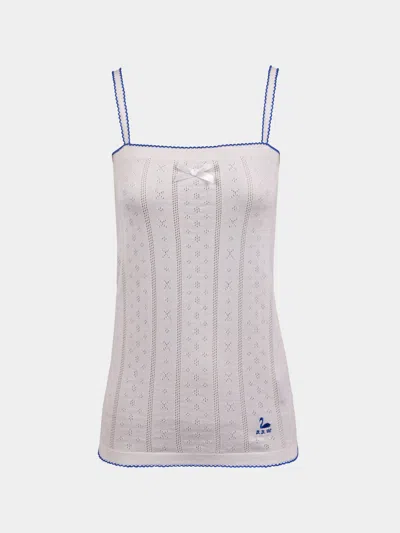 B.b. Wallace B. B. Wallace Chicago Cotton Pointelle Camisole Top Size: S In White