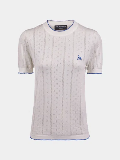 B.b. Wallace B. B. Wallace Indiana Cotton Pointelle T-shirt Size: S