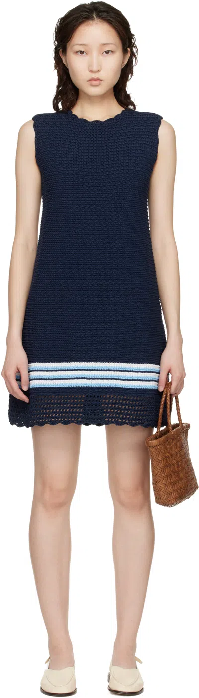 B.b. Wallace Navy Reinhardt Minidress In Blue