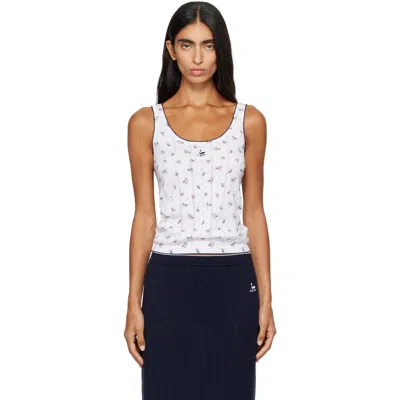 B.b. Wallace White Walker Tank Top In Pink Multi / Navy (t