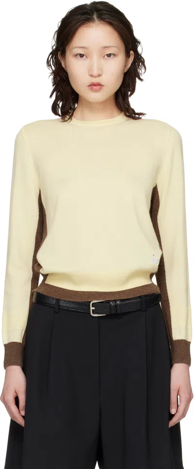 B.b. Wallace Yellow & Brown Hockney Sweater