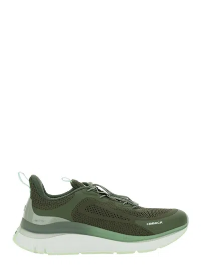 BBACK 'PRO DYNAMIC' GREEN SNEAKERS WITH EXTRA CUSHIONING SOLE IN TECH FABRIC UNISEX