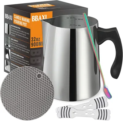 Bbaxi Candle Making Pouring Pot Diy Candle Making Kit Including Candle Making Pitcher In Silver