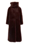 Bbcouture 'biscuit' Eco Fur In Burgundy