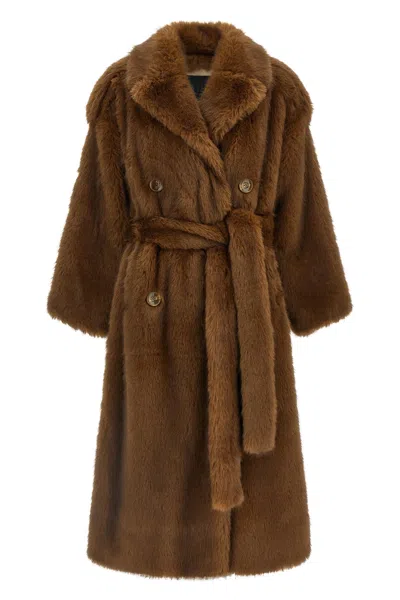 Bbcouture 'farrah' Eco-fur Coat In Multi