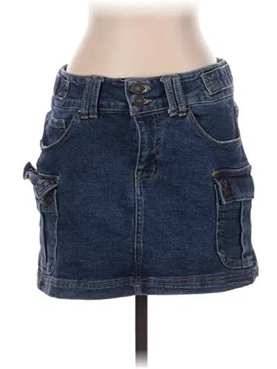Pre-owned Bbj Los Angeles Denim Skirt In Blue