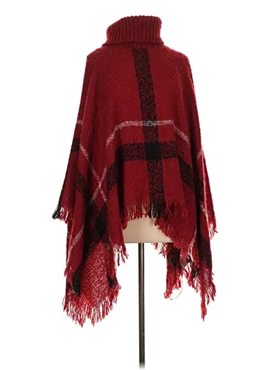 Pre-owned B.boutique By Evergreen Poncho In Red