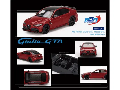 Bbr Alfa Romeo Giulia Gta Rosso Gta Red With Carbon Top 1/64 Diecast Model Car By