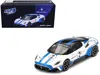 Bbr Maserati Mc20 #2 White With Blue Stripes And Black Top "maserati Performance Experience" 1/64 Diecas In Multi