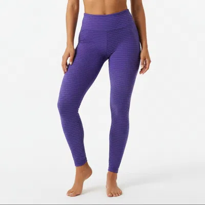 Bbrazil Clothing Basket Weave Jacquard Long Leggings In Purple