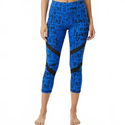 Bbrazil Clothing Love Capri Leggings In Blue
