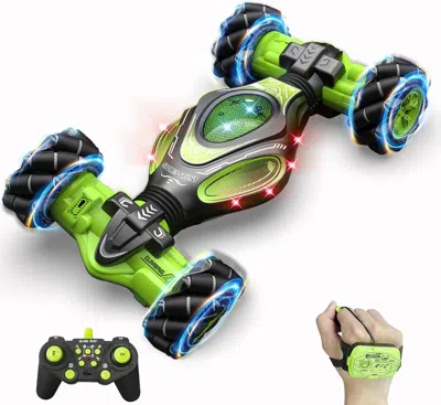 Bbtee 1:12 Scale Gesture Sensing Rc Stunt Car For Boys 6-12, 4wd Remote Control Toy With Lights Sound, Bes
