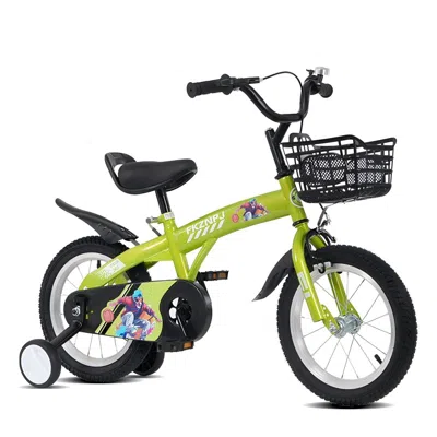 Bbtee 16 Inch Sporty Kids Bike With Training Wheels And Stand Adjustable Saddle Suitable For Boys And Girl