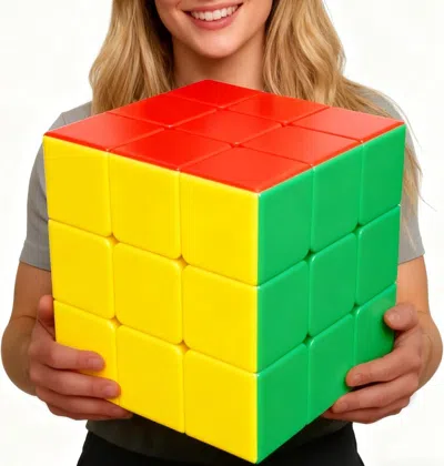 Bbtee 18cm Big 3x3 Speed Cube Color-matching 3d Sensory Puzzle