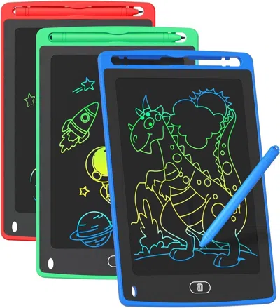 Bbtee 3 Pack Lcd Writing Tablet For Kids, 8.5 Inch Colorful Doodle Board Drawing Tablet, Educational Learn