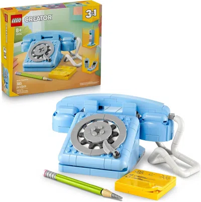 Bbtee Creator 3 In 1 Retro Telephone Kids Toy - Home Decor For Bedroom Or Kids Room - Building Toy And Lea