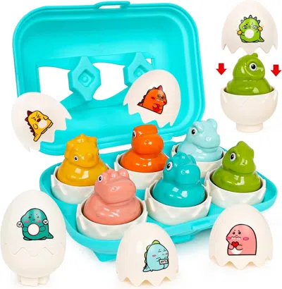 Bbtee Dinosaur Toys, Egg Toy For Toddlers, Montessori Sensory Early Educational Learning Shape Matching & 