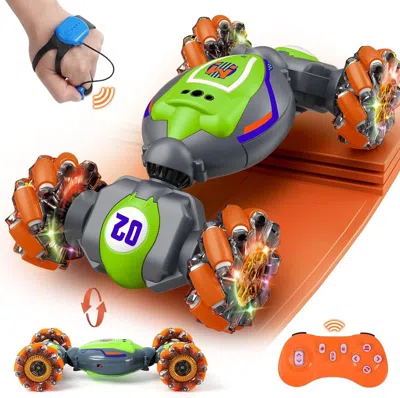 Bbtee Gesture Sensing Rc Stunt Car For Boys 6-12 Year Old, 4wd Remote Control Cars Toys With Lights Music,