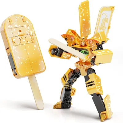 Bbtee Ice Cream Transforming Toy, 2 In 1 Popsicle Transform Into Robot Action Figure