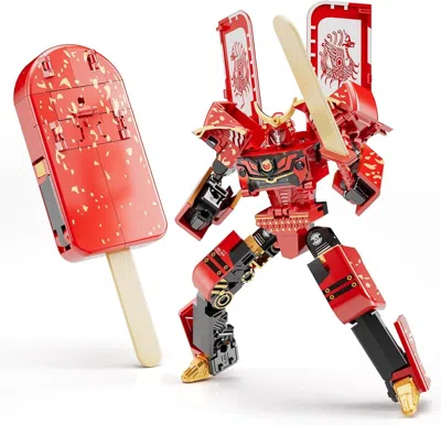 Bbtee Ice Cream Transforming Toy, 2 In 1 Popsicle Transform Into Robot Action Figure