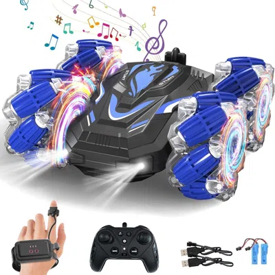 Bbtee New Gesture Sensing Rc Stunt Car With Lights Music, Hand Gesture Remote Control Car 360° Spins Doubl