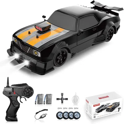 Bbtee Rc Drift Car 2.4ghz 1:16 Scale 4wd High Speed Remote Control Cars Vehicle With Led Lights Two Batter