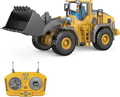 Bbtee Remote Control Bulldozer 11 Channel Rc Bulldozer Construction Toys - W/sound And Light, Two Recharge