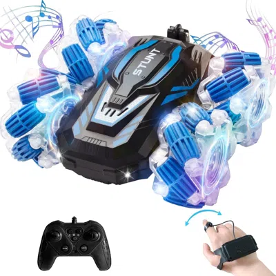 Bbtee Remote Control Car, 2.4 Ghz 4wd Gesture Sensing Rc Stunt Car, Double Sided 360° Flip, With Cool Ligh