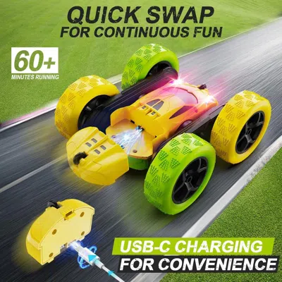 Bbtee Remote Control Car, Rc Car Toys For 6-12 Year Old Boys, Off Road Rc Stunt Car 4wd 360° Rotating Remo