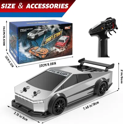Bbtee Remote Control Car Rc Drift 2.4ghz 1:24 Scale 4wd 20km/h High Speed With Led Lights Drifting Tire Ra