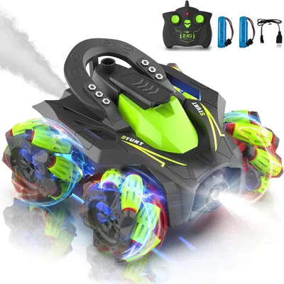 Bbtee Remote Control Car, Rc Stunt Control Car 360° Upright & Side Rotating, 4wd All Terrain Truck With Tw