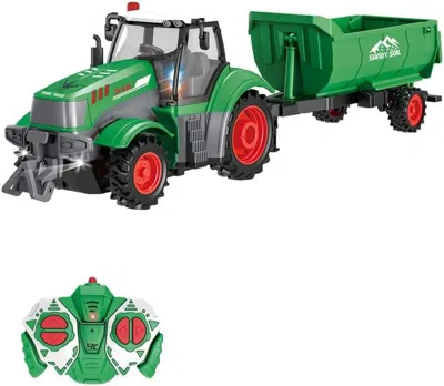 Bbtee Remote Control Tactor Toy Set & 33psc Farm Vehicle Playset - 2.4ghz 1/24 Scale Rc Tractor,dumpable T