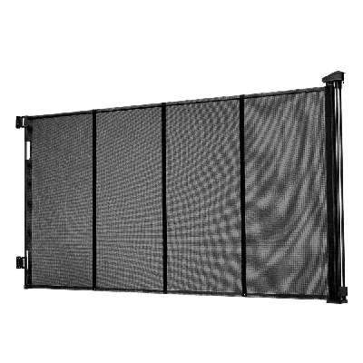 Bbtee Retractable Baby Gate, Expands Up To 163.3 Inches Wide, 39 Inches High, Reinforced With Fiberglass S