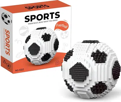 Bbtee Soccer Building Blocks 850pcs - Stem Educational Toy For Kids, White & Black Football Bricks For Cre