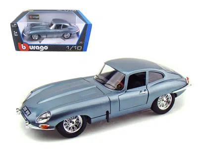 Bburago 1961 Jaguar E Type Coupe Blue Metallic 1/18 Diecast Model Car By  In Multi