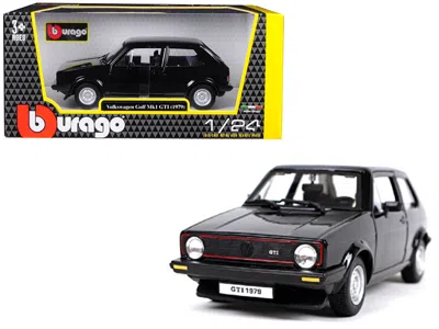 Bburago 1979 Volkswagen Golf Mk1 Gti Black 1/24 Diecast Model Car By