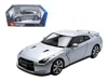 Bburago 2009 Nissan Gt-r R35 Silver 1/18 Diecast Model Car By