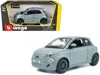 Bburago 2023 Fiat 500e Light Blue 1/24 Diecast Model Car By  In Blue
