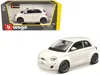 Bburago 2023 Fiat 500e White 1/24 Diecast Model Car By  In White