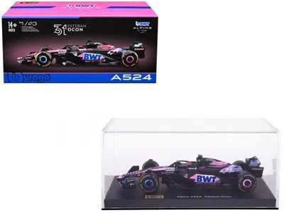 Bburago Alpine A524 #31 Esteban Ocon "bwt" "formula One F1 World Championship" (2024) With Driver Figure And In Multi