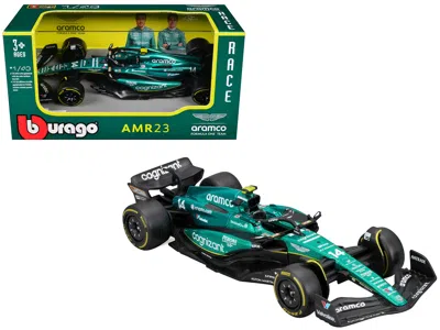 Bburago Aston Martin Amr23 #14 Fernando Alonso "cognizant Aramco F1 Team" Formula One F1 World Championship  In Green