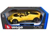 Bburago Bugatti Mistral Yellow With Carbon Accents 1/18 Diecast Model Car By