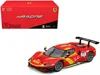 Bburago Ferrari 296 Gt3 #71 Red "francorchamps Motors" (2022) "racing" Series With Display Case 1/43 Diecast In Multi