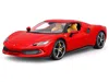 Bburago Ferrari 296 Gtb Red "race + Play" Series 1/18 Diecast Model Car By