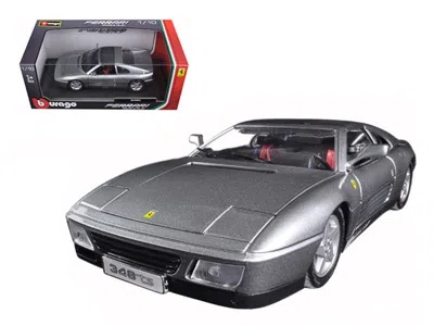 Bburago Ferrari 348 Ts Grey 1/18 Diecast Model Car By  In Gray