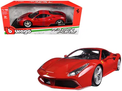 Bburago Ferrari 488 Gtb Red 1/18 Diecast Model Car By