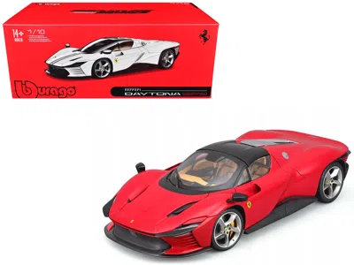 Bburago Ferrari Daytona Sp3 Red With Black Top "signature Series" 1/18 Diecast Model Car By
