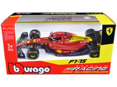 Bburago Ferrari F1-75 #16 Charles Leclerc "giallo Modena" 2nd Place Formula One F1 Italian Gp (2022) "formul In Red