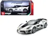 Bburago Ferrari Fxx-k Evo #70 White 1/18 Diecast Model Car By