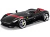Bburago Ferrari Monza Sp1 Black Metallic With Red Stripes "race & Play" Series 1/24 Diecast Model Car By Bbu